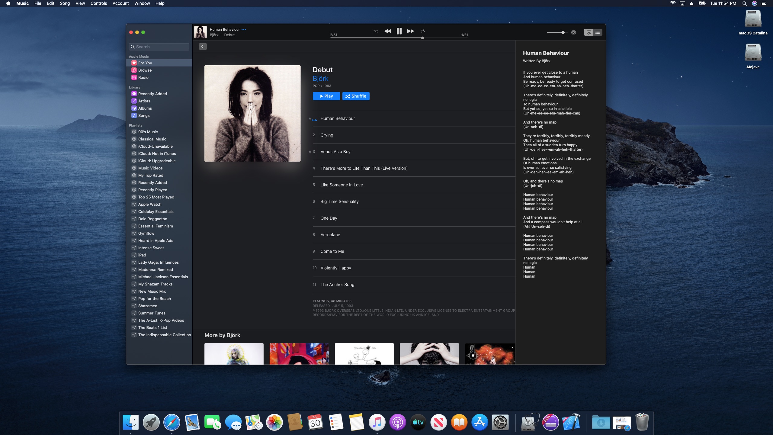 music player with lyrics display for mac